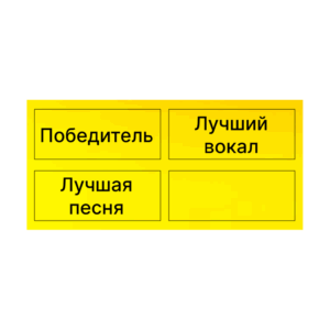 Стикер для музыкальных наград Золото